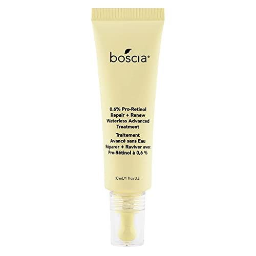 boscia 0.6% Pro-Retinol Repair + Renew Waterless Advanced Treatment - Vegan, Cruelty-Free, Natural Skin Care - For Fine Lines &amp; Wrinkles - 1 fl oz