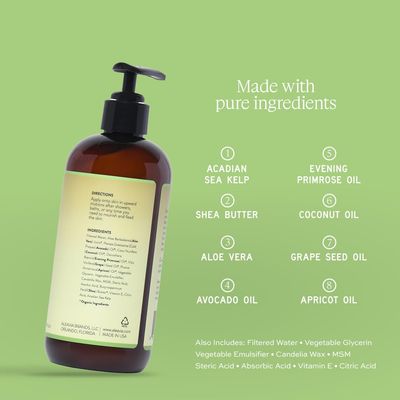 Aleavia Unscented Prebiotic Body Lotion - Fragrance-Free, All-Natural Moisturizing Body Lotion - Sulfate-Free Lotion for Sensitive Skin - 12 Oz