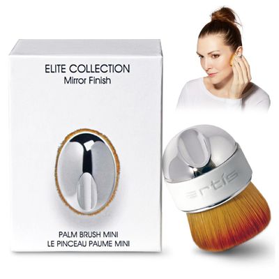 Artis Elite Mirror Mini Palm Makeup Brush | Luxury Synthetic Cosmefibre Brush | Ideal for foundation, SPF, Skincare | Use with liquids, powders, and creams | Creates a Streak-free application