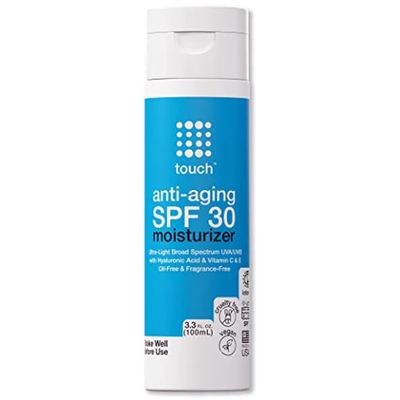 Age Defying SPF 30 Sunscreen Moisturizer Face Cream with Vitamin C, E, &amp; Hyaluronic Acid for Face, Neck, or Body - Fragrance and Oil Free - 3.3 Oz