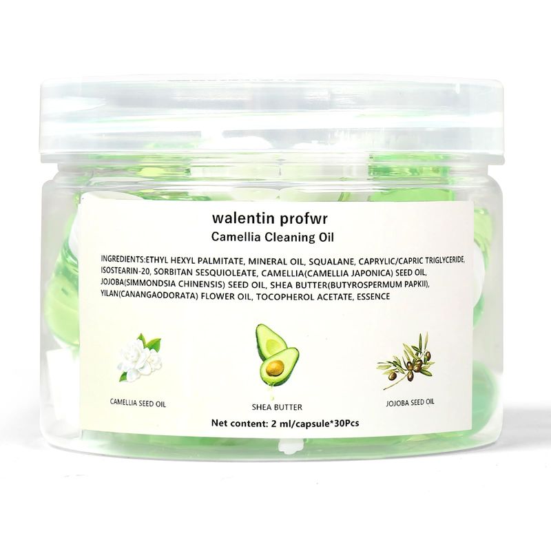 Cleansing Oil for Face, 30 Pcs Mini Pore Control Camellia Flower Travel Size Cleansing Oil, Makeup Blackhead Remover Oil, Gentle Pore Cleansing Oil Deep Cleansing Oil for All Skin Types