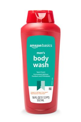 Amazon Basics Men&#39;s Body Wash, Sport Scent, 18 fluid ounce, Pack of 1