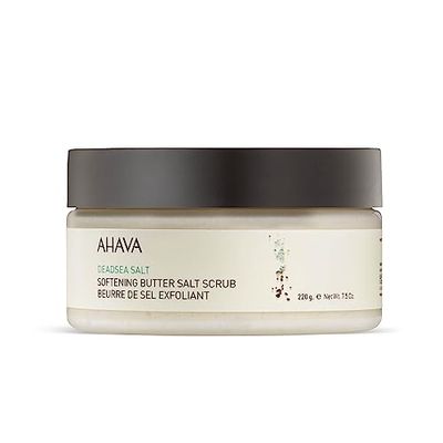 AHAVA Dead Sea Salt Softening Butter Salt Scrub - Rich, Buttery Body Scrub for Smooth, Radiant Skin, Energizes Sensation for Body &amp; Mind, with exclusive Osmoter, Jojoba &amp; Coconut Oil, 7.5 Fl.Oz
