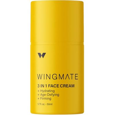 3-in-1 Men&#39;s Daily Longevity Face Cream with Sequoia Extract: Hydrating, Wrinkle-Reducing, Firming - Fragrance-Free, 1.7 Fl oz
