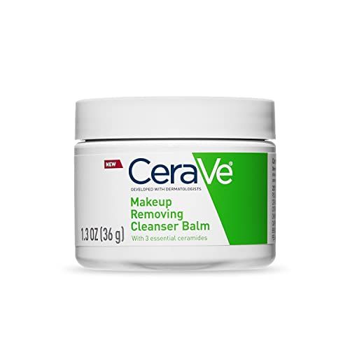 CeraVe Cleansing Balm Makeup Remover, Waterproof Makeup Remover With Ceramides &amp; Plant-Based Jojoba Oil To Nourish &amp; Hydrate, Non-Comedogenic &amp; Fragrance Free, 1.3 Oz