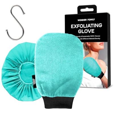 Exfoliating Mitt for Shower - Glove Exfoliator for Body Scrub Gloves Deep Exfoliating Glove for Face - Exfoliating Body Scrubber Glove - Dead Skin Remover for Body &amp; Face - Shower Scrubber Mitt