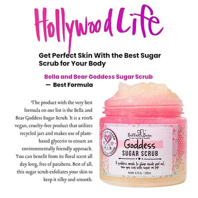 Bella &amp; Bear Goddess Sugar Scrub - 3-in-1 Exfoliator, Body Scrub &amp; Body Wash | Vegan, Cruelty-Free Bliss for Silky Smooth, Radiant Skin