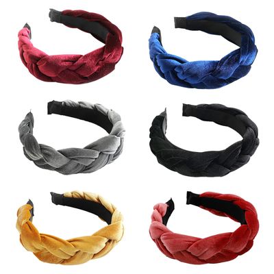 EWUHRY 6 Pack Velvet Terry Cloth Headband for Women Spa Headband with Padded Braided Pink Hair Accessories for Makeup, Washing Face, Skincare, Yoga, Sports, Girls Cute Beauty Fashion Hair Bands