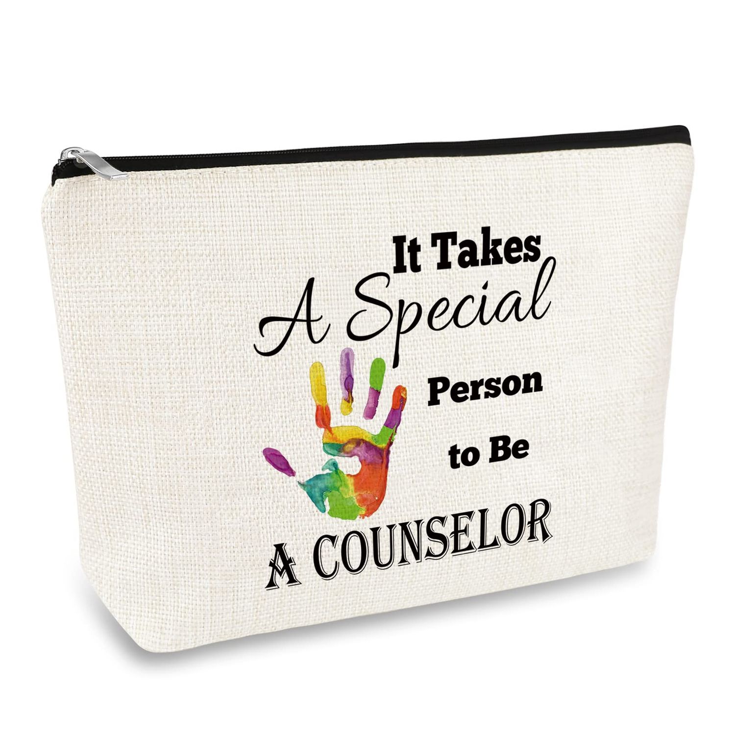 Counselor Gift Makeup Bag for Women Appreciation Gift for Counselor Teacher Cosmetic Bag Counselor Thank You Gift Christmas Graduation Birthday Gift for Counselor Teacher Pouch