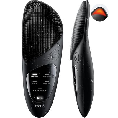 Face Scrubber Facial Cleansing Brush: COSLUS Silicone Portable Waterproof Rechargeable Face Wash Brush, 4 Cleansing Modes, Electric Face Exfoliator for Men Women Cleaning, Exfoliating, Massaging