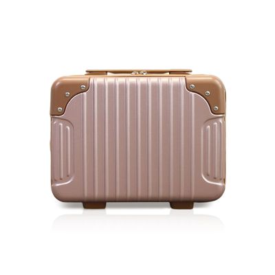 HAHONIA Makeup Travel Case Portable Waterproof Cosmetic Case ABS Hard Shell Toiletry Case with Elastic Band and Zipper for Women Girl Travel Beauty Case for Lipstick Skin Care