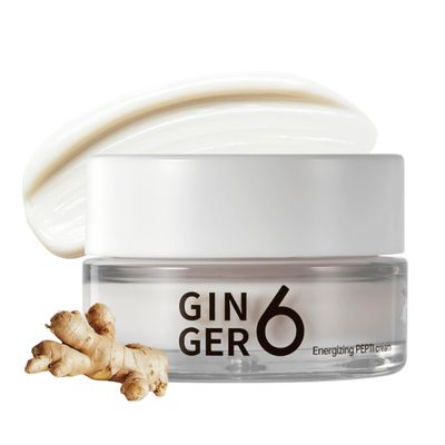 CELLMOA GINGER6 Ginger 6 Energizing PEPTI Cream (1.69fl. oz.) - Anti-Aging Formula, Revitalizing Skin Care, Overnight, with 52% of Ginger Water Extract, Niacinamide and Adenosine
