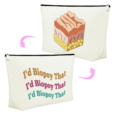 Funny Dermatology Gift Makeup Bag Gift for Your Dermatologist Dermatology Nurse Gifts Travel Bag Gift for Skin Cosmetic Doctor Office Dermatology Graduation Gifts Dermatologist Appreciation Gifts