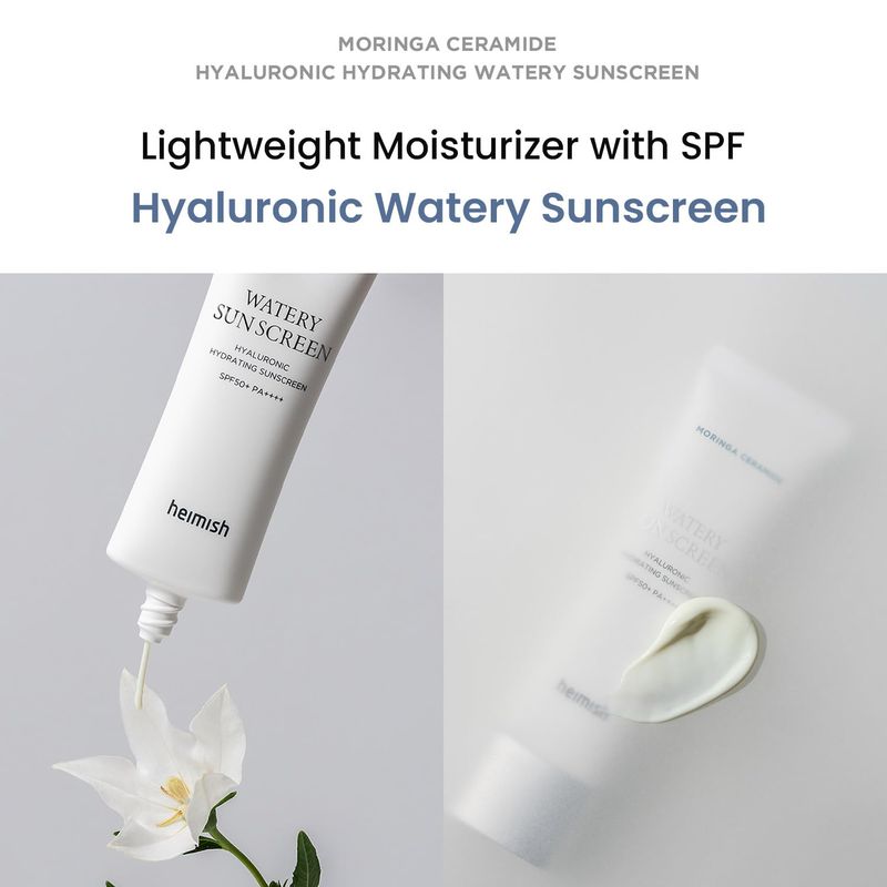 HEIMISH Moringa Ceramide Hyaluronic Hydrating Watery Sunscreen 50ml/1.69fl.oz