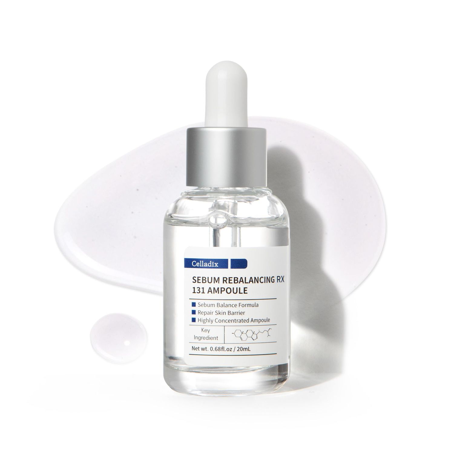 Celladix Sebum Rebalancing Rx 131 Ampoule | Minimize Sebum Serum | Tighten Enlarged Pores | Repair Skin Barrier | Rapid Soothing for Daily Use | Oily &amp; Combination Skin | 0.68 Fl Oz