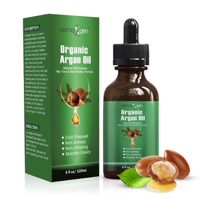 DERMAXGEN Argan Oil -100% Organic &amp; Cold Pressed Moroccan Oil - Anti-Aging Moisturizing Treatment for Face, Hair, Skin &amp; Nails, Acne Scars, Anti-Wrinkle. (4 FL OZ)