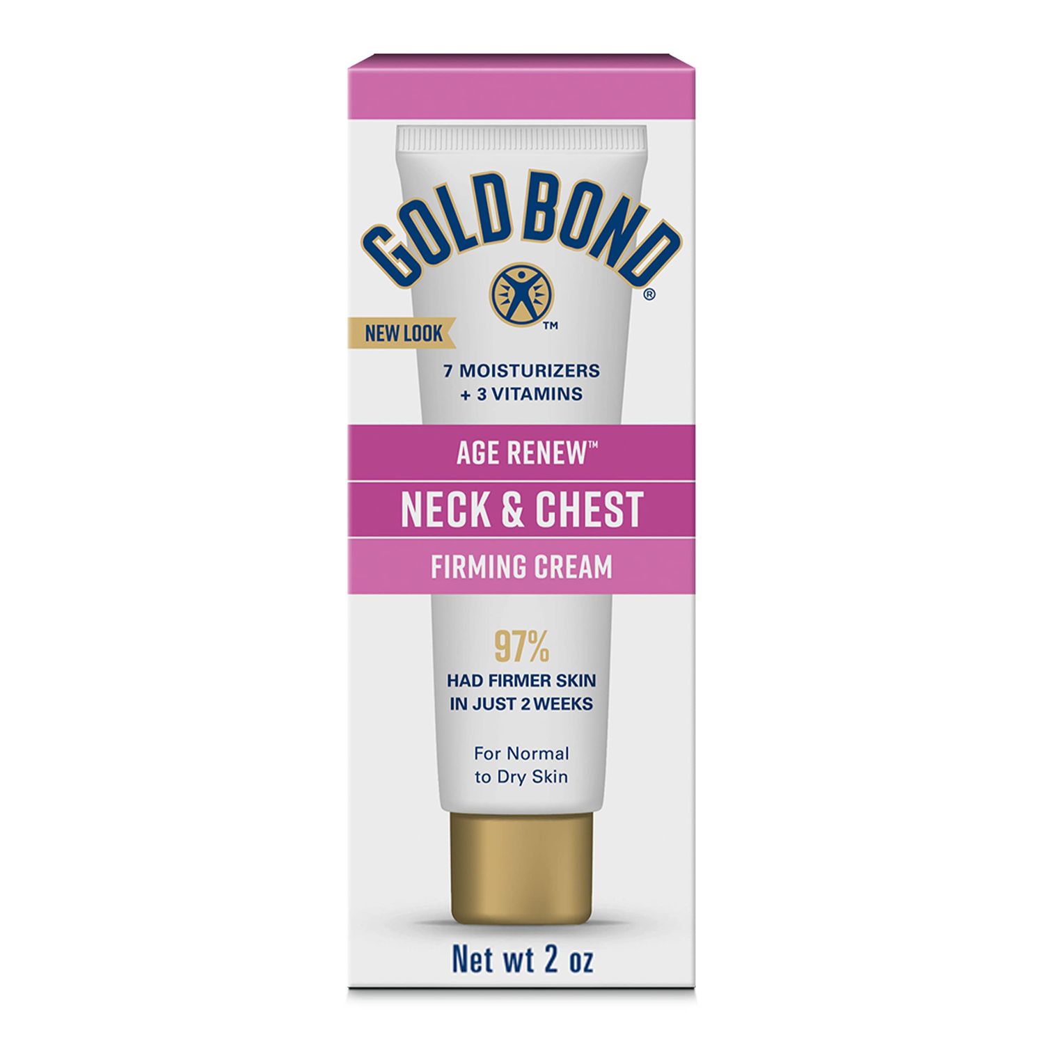 Gold Bond Age Renew Neck &amp; Chest Firming Age Renew Cream, 2 oz., Clinically Tested Skin Firming Cream