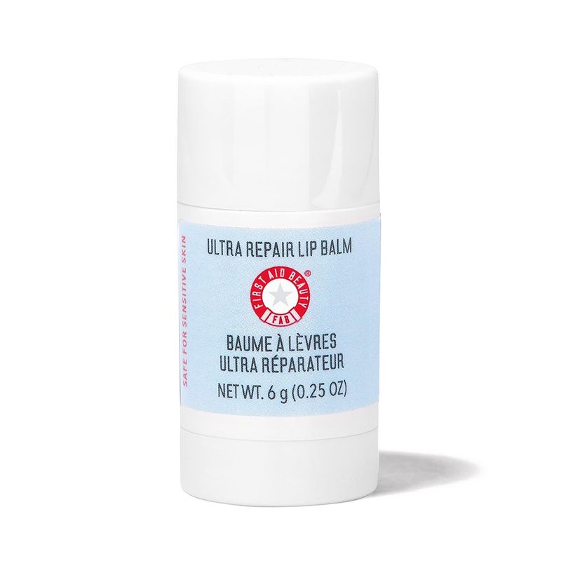 First Aid Beauty - Ultra Repair Lip Balm, Instant Hydration and Moisture for Soft, Supple &amp; Plump Lips, Concentrated Formula of Botanical Oils, Butters &amp; Waxes, Cruelty Free, 0.25 oz