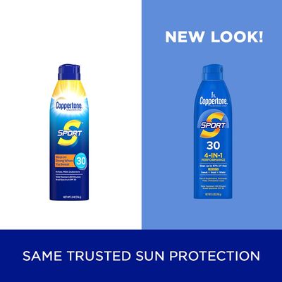 Coppertone SPORT Sunscreen Spray SPF 30, Water Resistant Sunscreen, Broad Spectrum Spray Sunscreen SPF 30, 5.5 Oz Spray
