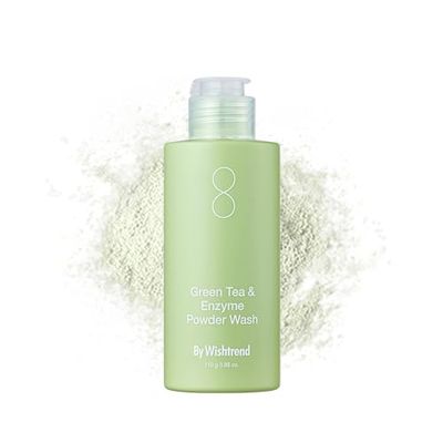 BY WISHTREND] Green Tea &amp; Enzyme Powder Face Wash, All-in-one, Hydrating daily facial cleanser and Gentle exfoliator for pores and blackheads (3.88 Ounce (Pack of 1))