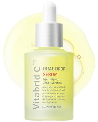 Dual Drop Serum - Hydrating &amp; Antioxidant Face Serum with Peptides, Vitamin C, Hyaluronic Acid - Reduces Fine Lines and Wrinkles, Youthful Skin Glow - Highly Concentrated, Fragrance-Free, 1.02 fl.oz.