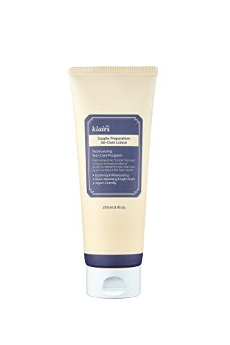 DearKlairs] Supple Preparation All-over lotion, Daily face and body moisturizer, for sensitive skin, Essential oil Free, Artificial fragrance free,250ml, 8.45oz