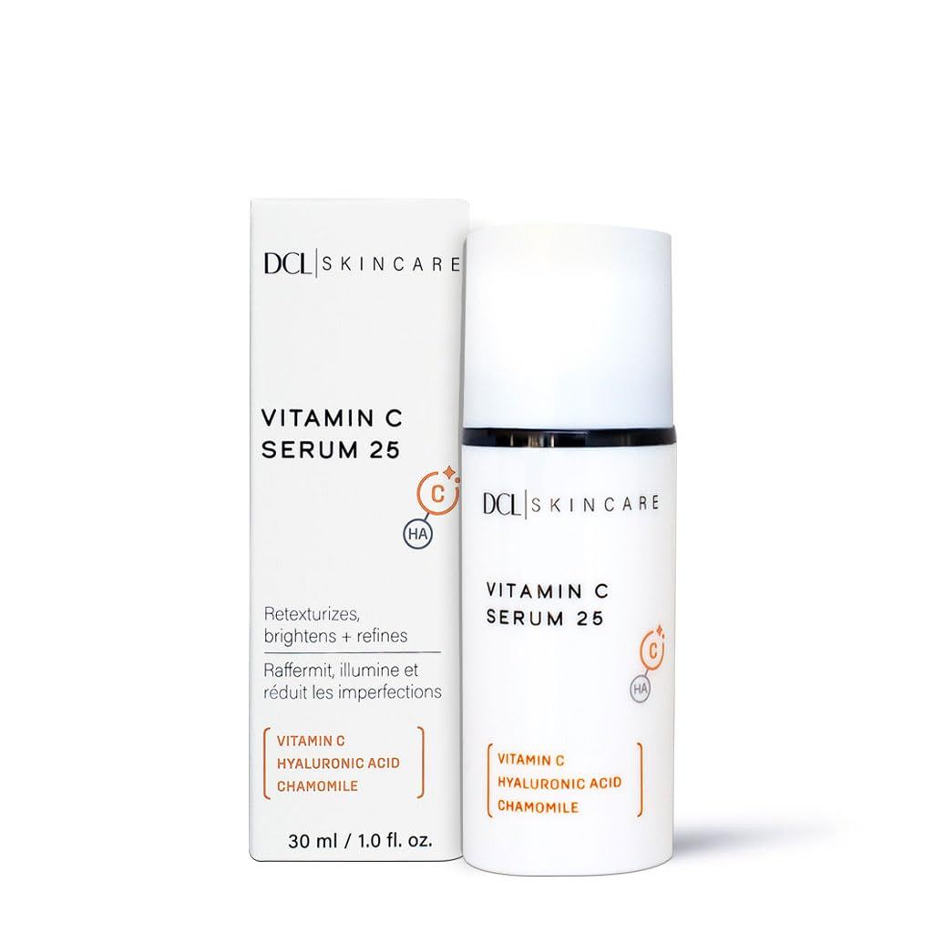 DCL Skincare Vitamin C Serum 25 with 25% Vitamin C &amp; Hyaluronic Acid, 1 fl oz.