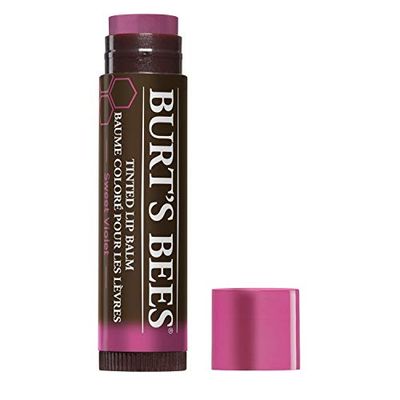 Burt&#39;s Bees 100% Natural Tinted Lip Balm, Sweet Violet with Shea Butter &amp; Botanical Waxes - 1 Tube