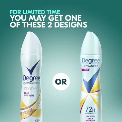 Degree Women Antiperspirant Deodorant Dry Spray Sexy Intrigue, 3.8 Ounce (Pack of 4)