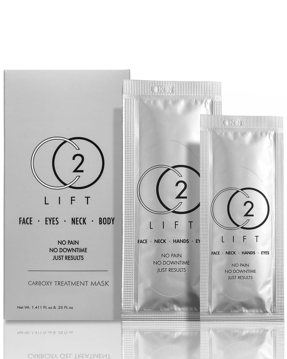 CO2Lift - Carboxy Gel Single Treatment - Face Mask Skin Care - Under Eye Treatment for Puffy Eyes &amp; Dark Circles - Tighten &amp; Brighten Face Eye Area - Hydrating Face Masks Even Skin Tone Use in Minutes