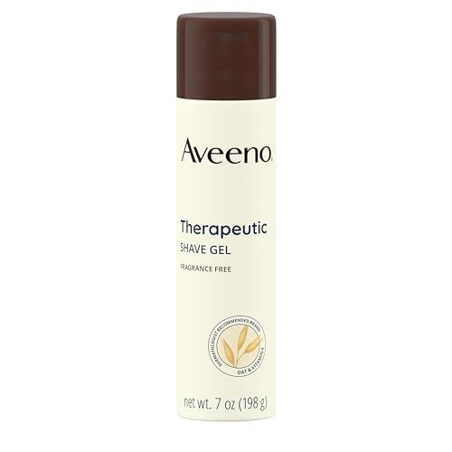 Aveeno Therapeutic Shave Gel with Oat and Vitamin E to Help Prevent Razor Bumps, Soothes Dry Skin and Provides a Close, Smooth Shave with Less Irritation, Fragrance-Free, 7 oz