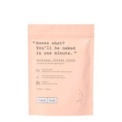 Frank Body Original Coffee Scrub, 7.05oz | Natural &amp; Cruelty Free Exfoliating Body Scrub | Hydrating Vegan Scrub Skin Care For Stretch Marks, Acne, Cellulite | 1ct