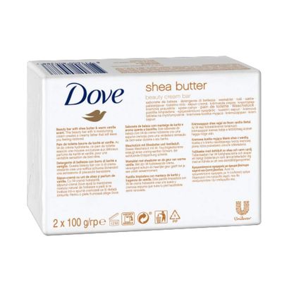 Dove Purely Pampering Shea Butter With Warm Vanilla Scent By Dove for Unisex - 2 X 4.75Oz (135 g) Bar Soap, 2count