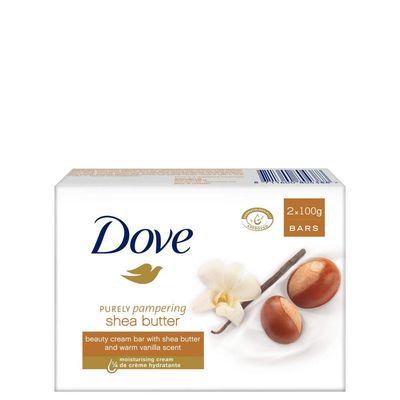 Dove Purely Pampering Shea Butter With Warm Vanilla Scent By Dove for Unisex - 2 X 4.75Oz (135 g) Bar Soap, 2count
