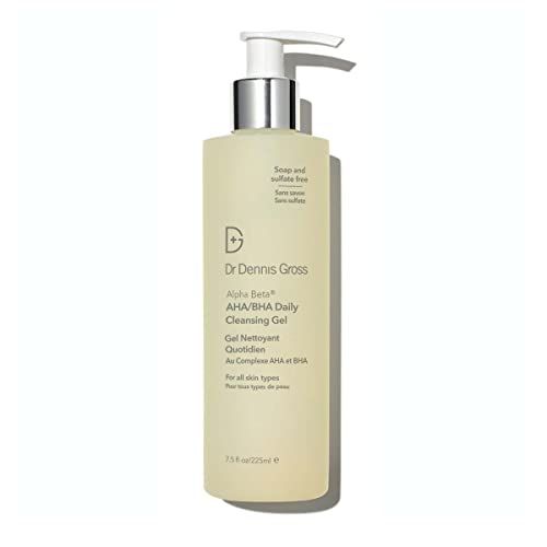 Dr. Dennis Gross Alpha Beta AHA/BHA Daily Cleansing Gel, for Skin That is Dull, Congested and Uneven Tone &amp; Texture (7.5 Fl Oz)