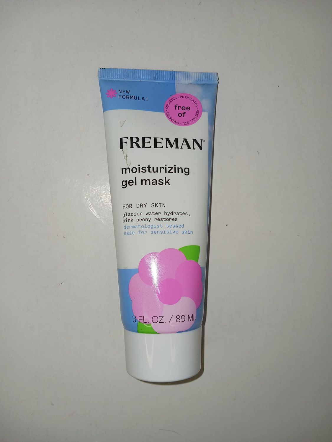 Freeman, Moisturizing Glacier Water &amp; Pink Peony Gel Facial Mask, 3 Fl Oz