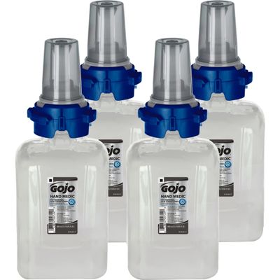 GOJO HAND MEDIC Professional Skin Conditioner for Industrial Environments, Fragrance Free, 685 mL Conditioner Refill ADX-7 Dispenser (Pack of 4) - 8745-04