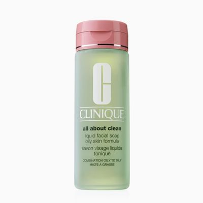 Clinique 3-Step All About Clean Liquid Facial Cleanser Soap For Oily Skin Types, 6.7 Fl Oz