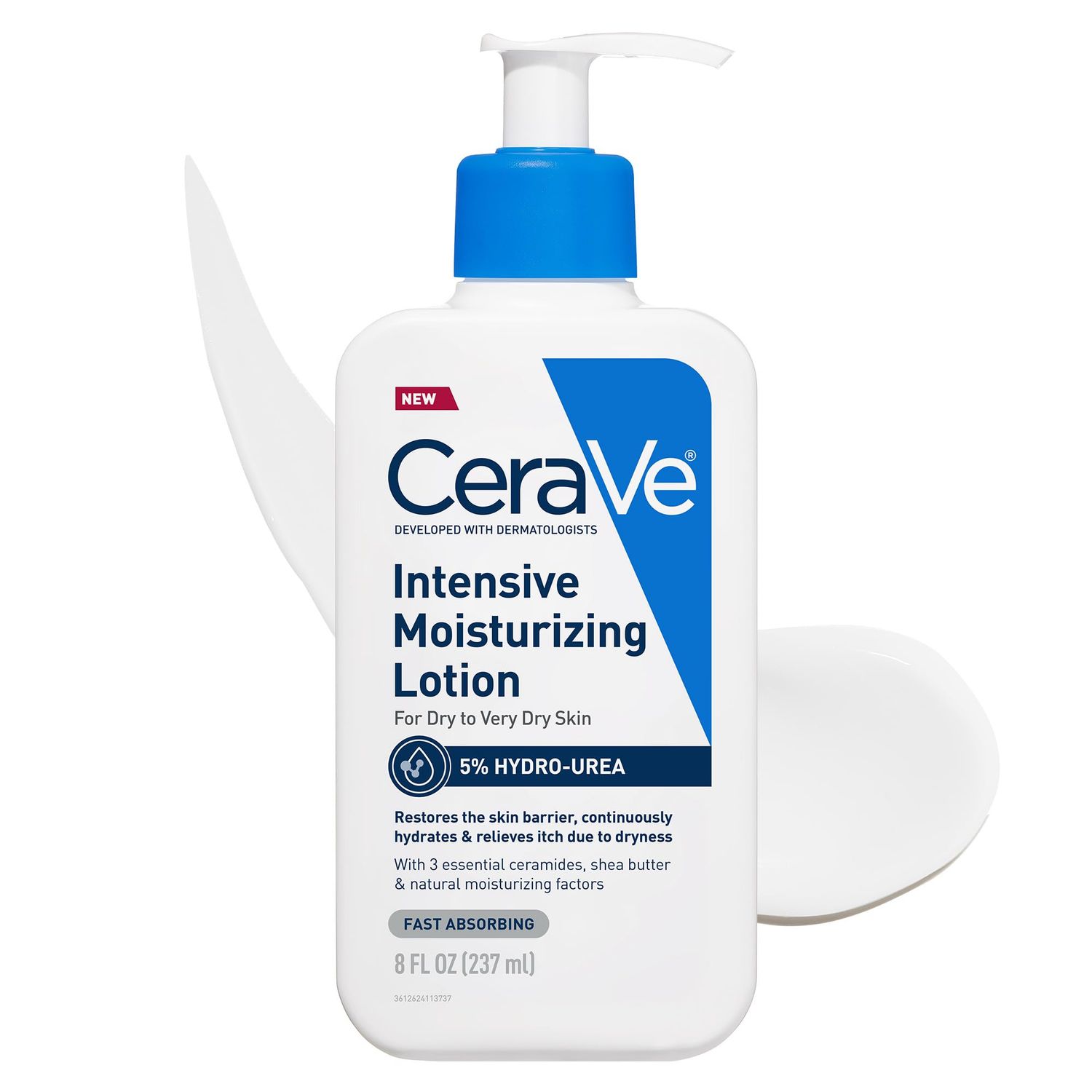 CeraVe Intensive Moisturizing Lotion, Hydro-Urea + Shea Butter, Body Lotion For Dry Skin, Relieves Signs Of Extra Dry Skin, Non Greasy Hydrating Cream For Rough, Tight, Red &amp; Itchy Skin, 8oz