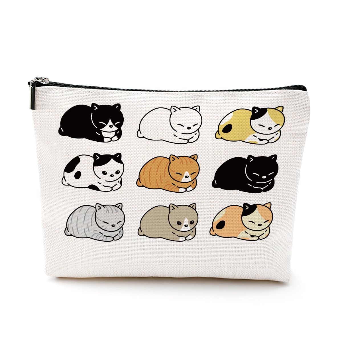 Cute Cat Makeup Bag Cat Cosmetic Bag Cat Gifts for Women Humor Cat Mom Gifts Cat Lover Gifts for Women Girls Daughter Sister Best Friends Bestie Funny Christmas Birthday Graduation Friendship Gifts