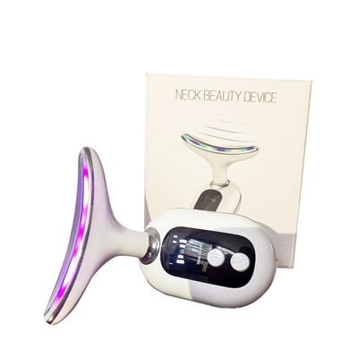 BLISS HOMY Neck Face Massager, 3-in-1 Portable Facial Massager for Enhanced Face, Neck and Shoulder Care with Vibrating and Warming Function, White