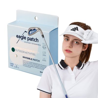EAGLE PATCH UV Protection Golf Patch (Clear, 12 PCS)- Hydrating Sunscreen Gel Facial Patches for Outdoor Activities, Skin Care Sunblock for Golfers