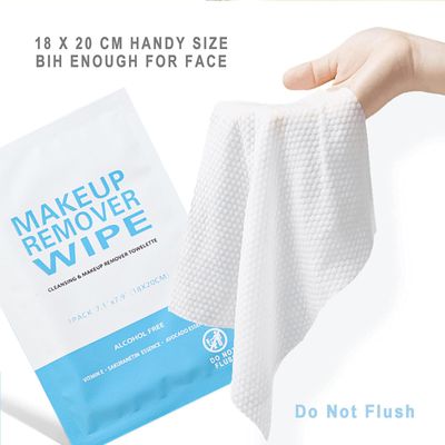 100 Pack Individual Makeup Remover Wipes, Makeup Remover Wipes Individually Wrapped Makeup Wipes Bulk Face Cleansing Wipes, Travel Makeup Remover Cloth for Travel Hotel Skin Care Face Cleansing