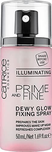 Catrice | Prime &amp; Fine Illuminating Dewy Glow Spray | Transparent and Fast Drying Fixing Spray| Paraben Free &amp; Vegan | Cruelty Free (Pack of 1)