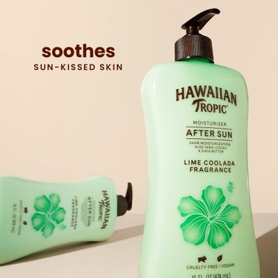 Hawaiian Tropic Lime Coolada After Sun Lotion, 16oz | After Sun Care, Daily Moisturizing Lotion, After Sun Aloe, Cocoa Butter Lotion, Shea Butter Lotion, After Sun Skin Care, 16oz each Twin Pack