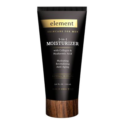 Element Collagen &amp; Hyaluronic Acid Men&#39;s Facial Moisturizer - Dermatologist Tested, Hydrating, Reduces Wrinkles &amp; Fine Lines, Anti-Aging, Cruelty-Free Korean Skincare, All Skin Types - 3.4 Fl oz
