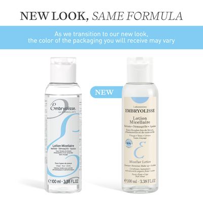 Embryolisse Gentle Micellar Lotion for Face and Eyes. Natural Floral Water Makeup Remover &amp; Cleansing Care With Chamomile, Cornflower &amp; Witch Hazel, 3.38 Fl Oz
