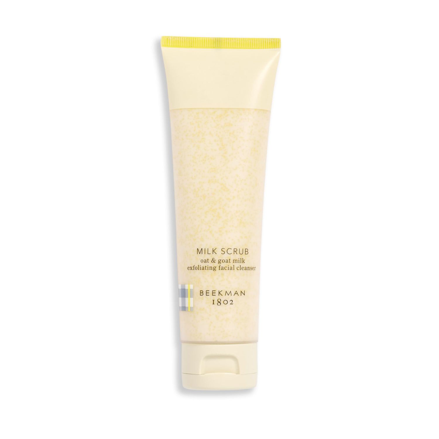Beekman 1802 Oat + Goat Milk Exfoliating Face Scrub - Gentle Cleansing With Jojoba Bead Facial Exfoliator - Travel Friendly Sensitive Skin Face Cleanser - Fragrance Free