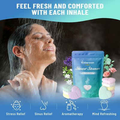 10 Tablets Shower Steamers Aromatherapy-Relaxation Valentines Gifts for Women,Luxury Shower Bombs Self Care for Wife, Cute Return Gifts for Galentines Day,Gifts for Her Spa Experience