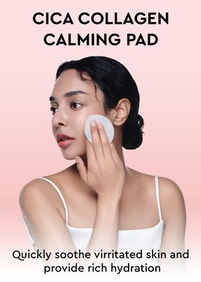 [K-Beauty] Bewants Cica Collagen Calming Facial Toning Pads Travel Kit | Centella Asiatica, Triple Hyaluronic Acid, 50 Pads | Instant Soothing, Moisturizing, Skin Texture Improvement | Korean Skincare